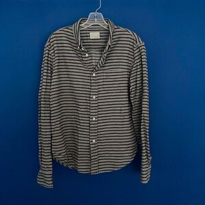 Band of Outsiders Grey Striped Shirt - Size 2